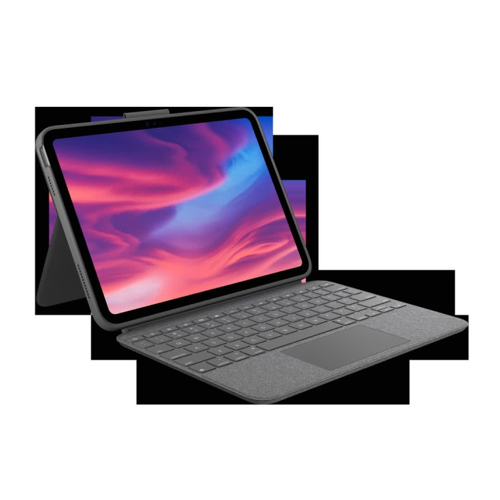 Logitech Combo Touch for iPad 10,9\'\' (10. generasjon), Oxford Grey (Nordic) i gruppen SMARTTELEFON & NETTBRETT / Nettbrett hos TP E-commerce Nordic AB (C44939)