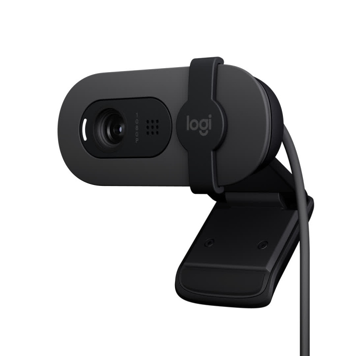 Logitech Brio 100 Full HD Webcam, Graphite i gruppen Datautstyr / Datamaskin Tilbehør / Webkamera hos TP E-commerce Nordic AB (C44951)