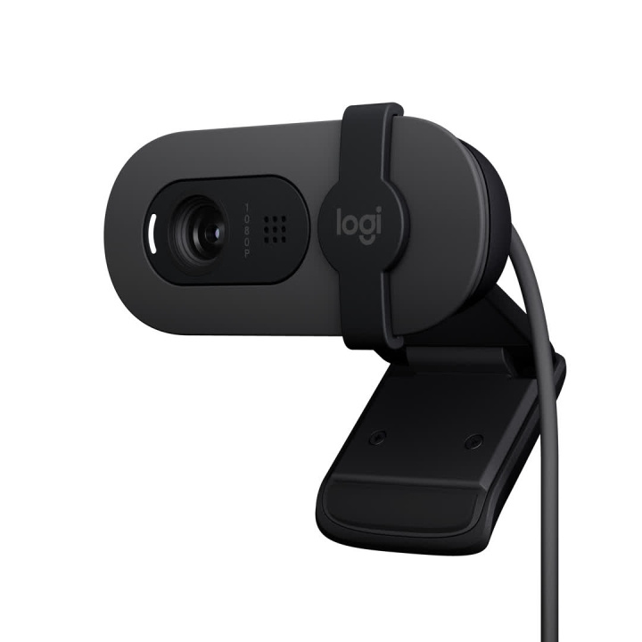 Logitech Brio 100 Full HD-webkamera, grafitt i gruppen Datautstyr / Datamaskin Tilbehør / Webkamera hos TP E-commerce Nordic AB (C44951)