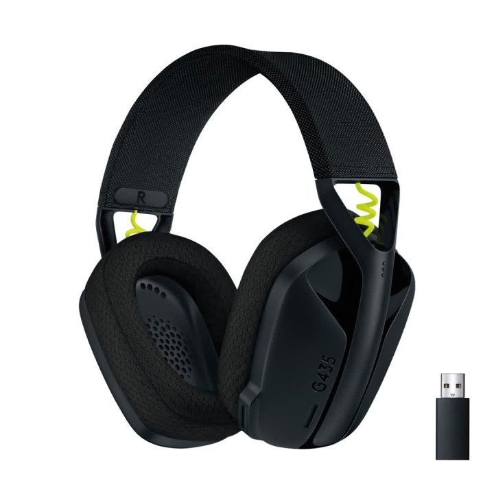 Logitech G435 LIGHTSPEED Wireless Gaming Headset, Black i gruppen Datautstyr / GAMING / Headset hos TP E-commerce Nordic AB (C44963)