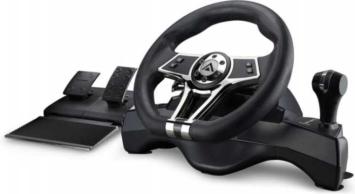 Kyzar Hurricane PlayStation Racing ratt- og pedalsett, PS4 / PS3 / PC i gruppen Elektronikk / TV-spill & tilbehør / Sony PlayStation 4 / Tilbehør hos TP E-commerce Nordic AB (C44980)