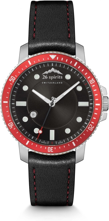 26 Spirits The Red & Black Diver Swan Armbandsur, 42mm i gruppen SPORT, FRITID & HOBBY / Tilbehør / Klokker hos TP E-commerce Nordic AB (C45283)
