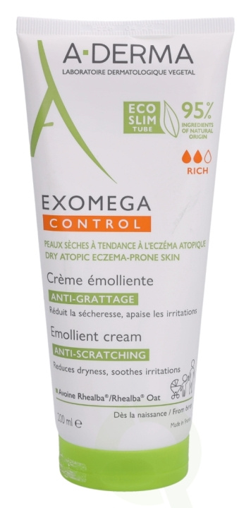 A-Derma Exomega Control Emollient Cream 200 ml i gruppen HELSE OG SKJØNNHET / Hudpleie / Kroppspleie / Body lotion hos TP E-commerce Nordic AB (C45858)
