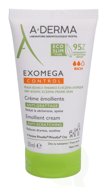 A-Derma Exomega Control Emollient Cream 50 ml i gruppen HELSE OG SKJØNNHET / Hudpleie / Kroppspleie / Body lotion hos TP E-commerce Nordic AB (C45859)