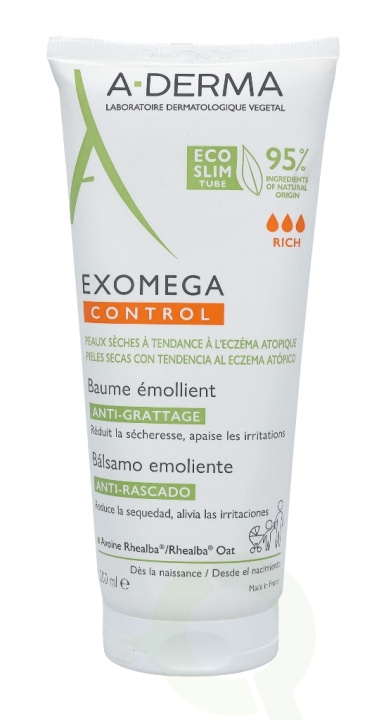 A-Derma Exomega Control Emollient Balm 200 ml i gruppen HELSE OG SKJØNNHET / Hudpleie / Kroppspleie / Body lotion hos TP E-commerce Nordic AB (C45879)