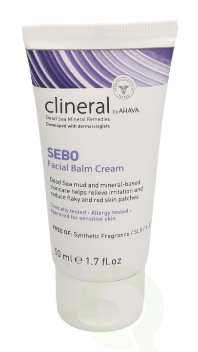 Ahava Clineral SEBO Facial Balm Cream 50 ml Approved Sor Sensitive Skin i gruppen HELSE OG SKJØNNHET / Hudpleie / Ansikt / Ansiktskrem hos TP E-commerce Nordic AB (C45998)