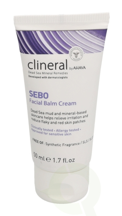 Ahava Clineral SEBO Facial Balm Cream 50 ml Approved Sor Sensitive Skin i gruppen HELSE OG SKJØNNHET / Hudpleie / Ansikt / Dagkrem hos TP E-commerce Nordic AB (C45998)