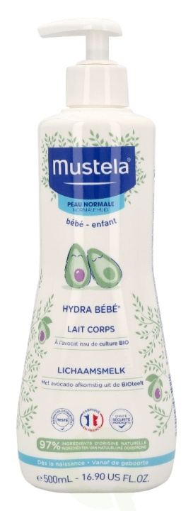 Mustela Hydra Bebe Body Milk 500 ml For Normal Skin i gruppen HELSE OG SKJØNNHET / Hudpleie / Kroppspleie / Body lotion hos TP E-commerce Nordic AB (C46423)