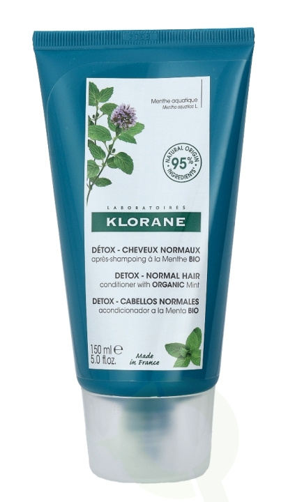 Klorane Anti-forurensningsbalsam med akvatisk mynte 150 ml Detox-Normal Hair i gruppen HELSE OG SKJØNNHET / Hår & styling / Hårpleie / Balsam hos TP E-commerce Nordic AB (C46610)