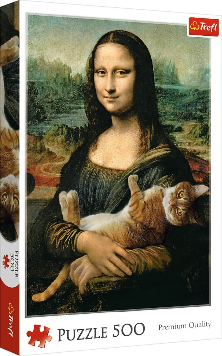 Trefl Mona Lisa og katten puslespill, 500 brikker i gruppen LEKER, BARN OG BABY / Leker / Barnas puslespill hos TP E-commerce Nordic AB (C46748)