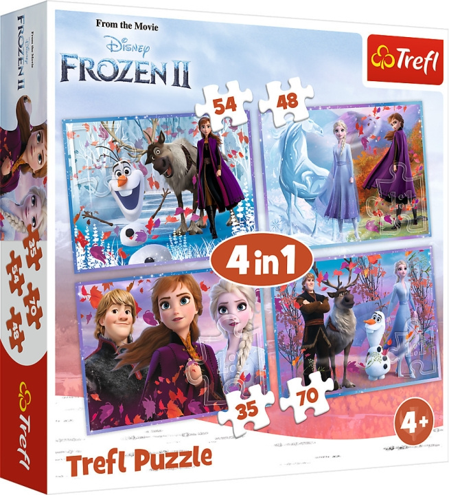 TREFL Frozen 2, 4 i 1 pussel, 35+48+54+70 bitar i gruppen LEKER, BARN OG BABY / Leker / Puslespill hos TP E-commerce Nordic AB (C46756)