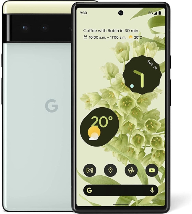 Google Pixel 6 5G -puhelin, 128/8 Gt, Sorta Seafoam i gruppen SMARTTELEFON & NETTBRETT / Mobiltelefoner & smartphones hos TP E-commerce Nordic AB (C46817)