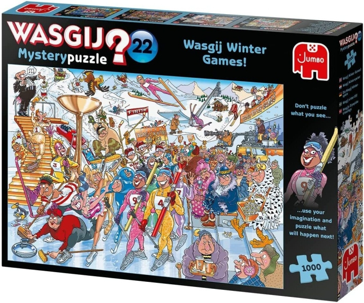 Wasgij Destiny 22 Winter Games! Mystery Puzzle 1000 Bits i gruppen SPORT, FRITID & HOBBY / Hobby / Puslespill hos TP E-commerce Nordic AB (C46860)