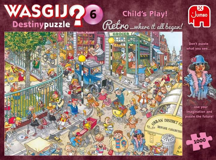 Wasgij Retro Destiny 6 Child\'s Play Mystery Puzzle 1000 brikker i gruppen SPORT, FRITID & HOBBY / Hobby / Puslespill hos TP E-commerce Nordic AB (C46863)