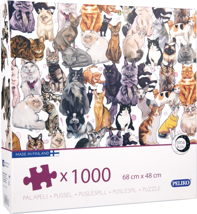 Peliko Puslespill med katter, 1000 brikker i gruppen SPORT, FRITID & HOBBY / Hobby / Puslespill hos TP E-commerce Nordic AB (C46895)