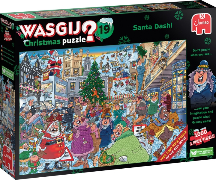 Wasgij Christmas 19 - puslespill, 2 x 1000 brikker i gruppen SPORT, FRITID & HOBBY / Hobby / Puslespill hos TP E-commerce Nordic AB (C47025)