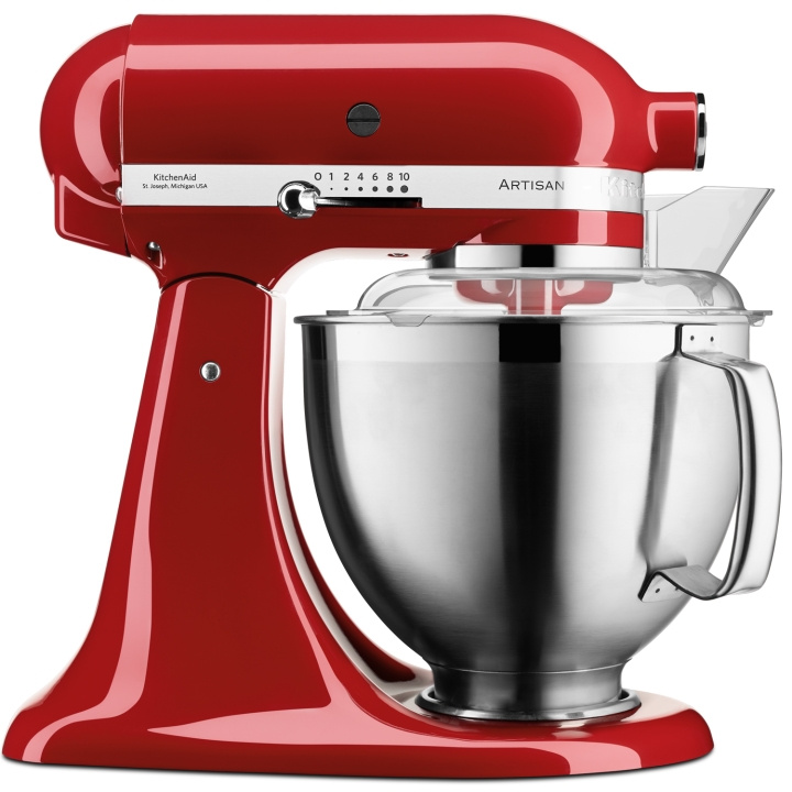 KitchenAid Artisan kjøkkenmaskin rød 4,8 + 3 liter 185EER i gruppen HJEM, HUS OG HAGE / Husholdningsapparater / Matprosessorer og kjøkkenassistenter / Kjøkkenassistenter og tilbehør hos TP E-commerce Nordic AB (C47100)