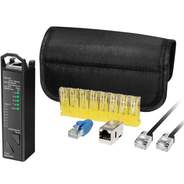 LogiLink 3-i-1 nettverkskabeltester og portkartlegging i gruppen Datautstyr / PC-Komponenter / Verktøy og montering hos TP E-commerce Nordic AB (C47130)