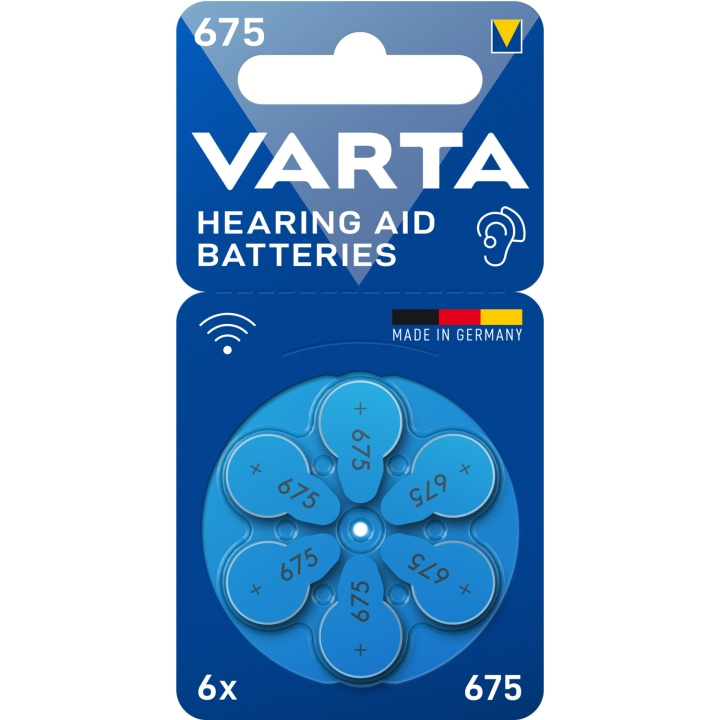 Varta Høreapparatbatteri 675 / A675 / PR44 6-pakning i gruppen Elektronikk / Batterier & Ladere / Batterier / Høreapparatbatterier hos TP E-commerce Nordic AB (C47131)