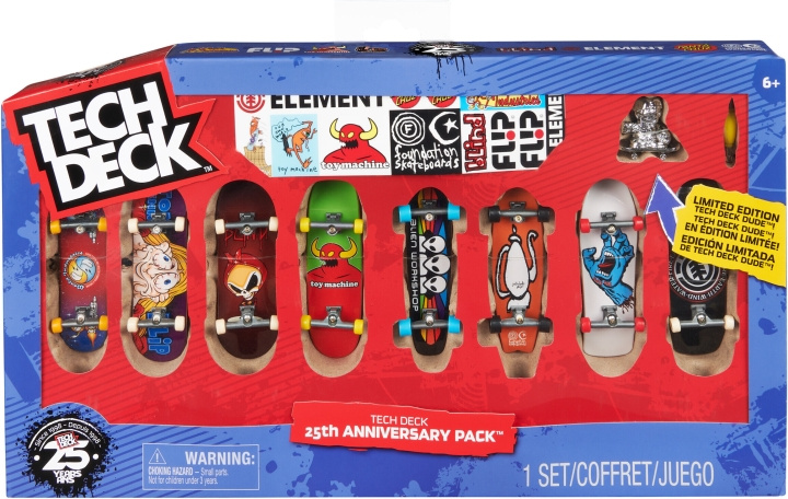 Tech Deck 25th Anniversary 8-pakning - sett med fingersuppetallerkener i gruppen LEKER, BARN OG BABY / Leker / Actionspill hos TP E-commerce Nordic AB (C47278)