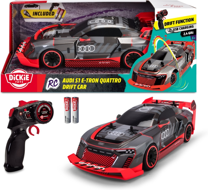 Dickie Toys Audi S1 E-Tron Quattro Drifting - fjernstyrt bil, RTR i gruppen LEKER, BARN OG BABY / Leker / Lekebiler hos TP E-commerce Nordic AB (C47290)