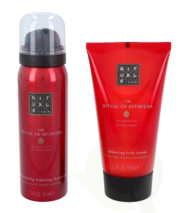 Rituals Ayurveda Set 120 ml Mini Travel Set-Foaming Shower Gel 50ml /Balancing Body Cream 70ml i gruppen HELSE OG SKJØNNHET / Hudpleie / Kroppspleie / Body lotion hos TP E-commerce Nordic AB (C47428)
