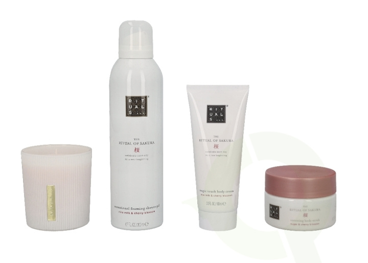 Rituals Sakura Set 565 ml Body Cream 100ml/Scented Candle 140g/Body Scrub 125g/Foaming showergel 200ml i gruppen HELSE OG SKJØNNHET / Gavesett / Gavesett for henne hos TP E-commerce Nordic AB (C47443)