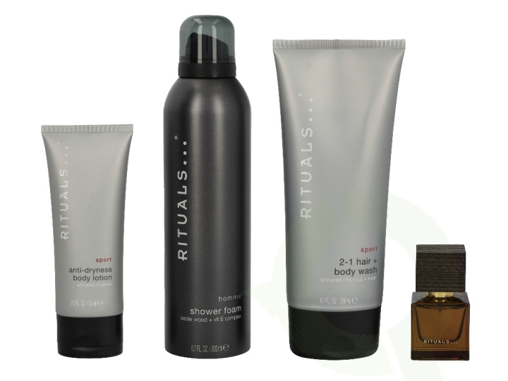 Rituals Homme Set 485 ml Edp Spray 15ml/Foaming Shower Gel 200ml/Shampoo 200ml/Body Lotion 70ml i gruppen HELSE OG SKJØNNHET / Gavesett / Gavesett for ham hos TP E-commerce Nordic AB (C47590)