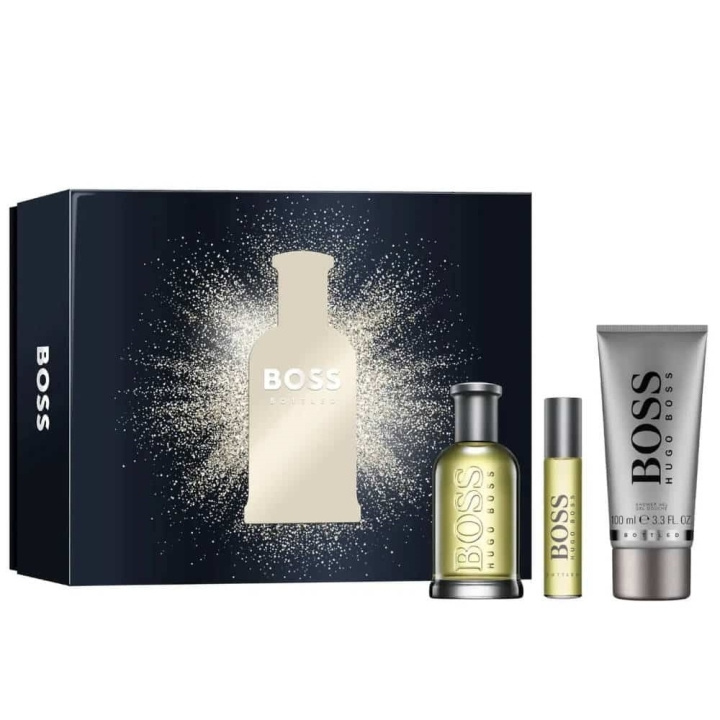 Hugo Boss Giftset Bottled Edt 100ml + Shower Gel 100ml + Edt 10ml i gruppen HELSE OG SKJØNNHET / Gavesett / Gavesett for ham hos TP E-commerce Nordic AB (C47674)