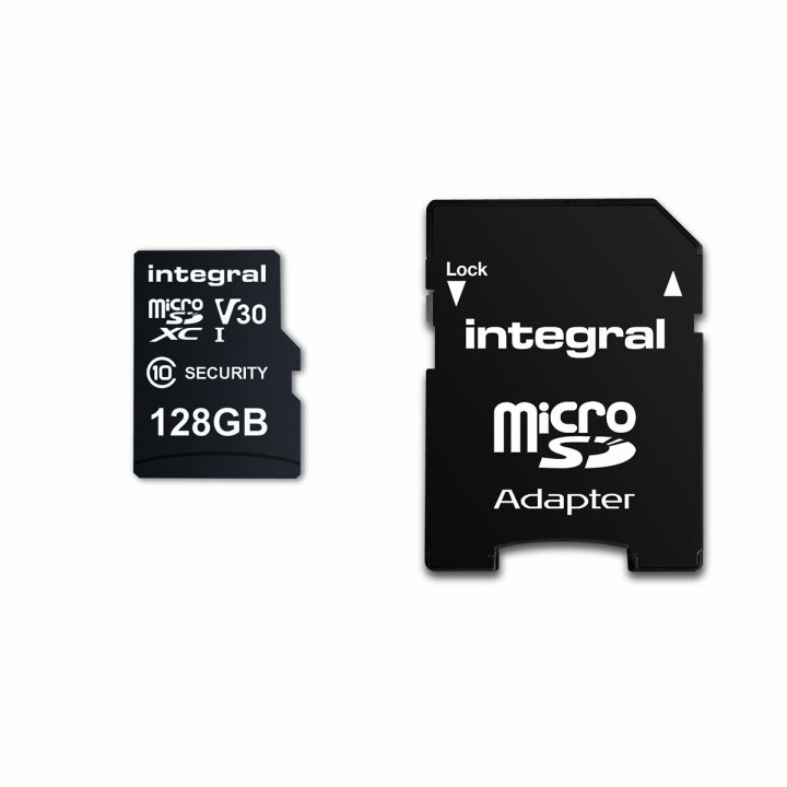 Integral 128 GB sikkerhet kamera microSD-kort for dashbordkameraer, hjemmekameraer, CCTV, kroppskameraer og droner i gruppen Elektronikk / Lagringsmedia / Minnekort / MicroSD/HC/XC hos TP E-commerce Nordic AB (C47733)