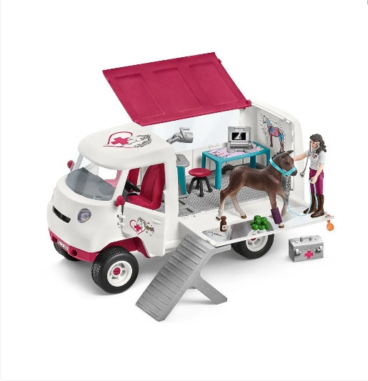 Schleich Horse Club 42439 Mobil veterinær med hannoveranerføll i gruppen LEKER, BARN OG BABY / Leker / Figurer, miniatyrer og tilbehør hos TP E-commerce Nordic AB (C47834)