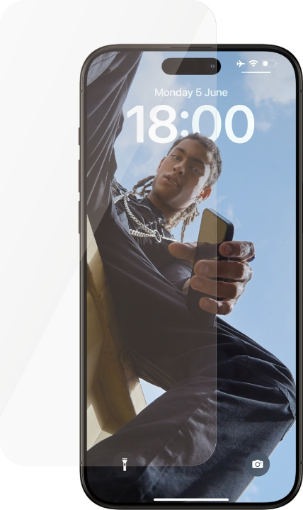 PanzerGlass SAFE. by PanzerGlass Ultra Wide Fit - Skjermbeskytter, iPhone 15 Pro Max i gruppen SMARTTELEFON & NETTBRETT / Mobilbeskyttelse / Apple / iPhone 15 hos TP E-commerce Nordic AB (C47971)