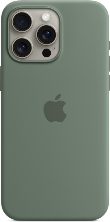 Apple iPhone 15 Pro Max silikonfodral med MagSafe, cypressgrönt i gruppen SMARTTELEFON & NETTBRETT / Mobilbeskyttelse / Apple / iPhone 15 hos TP E-commerce Nordic AB (C47975)