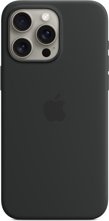 Apple iPhone 15 Pro Max silikonfodral med MagSafe, svart i gruppen SMARTTELEFON & NETTBRETT / Mobilbeskyttelse / Apple / iPhone 15 hos TP E-commerce Nordic AB (C47980)