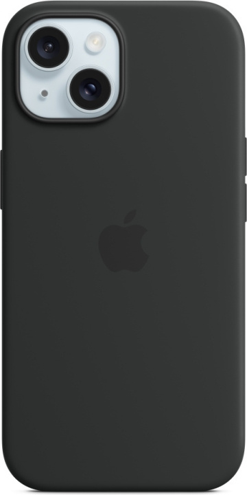 Apple iPhone 15 silikonfodral med MagSafe, svart i gruppen SMARTTELEFON & NETTBRETT / Mobilbeskyttelse / Apple / iPhone 15 hos TP E-commerce Nordic AB (C48009)