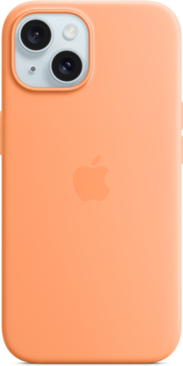 Apple iPhone 15 silikonfodral med MagSafe, sorbet orange i gruppen SMARTTELEFON & NETTBRETT / Mobilbeskyttelse / Apple / iPhone 15 hos TP E-commerce Nordic AB (C48011)