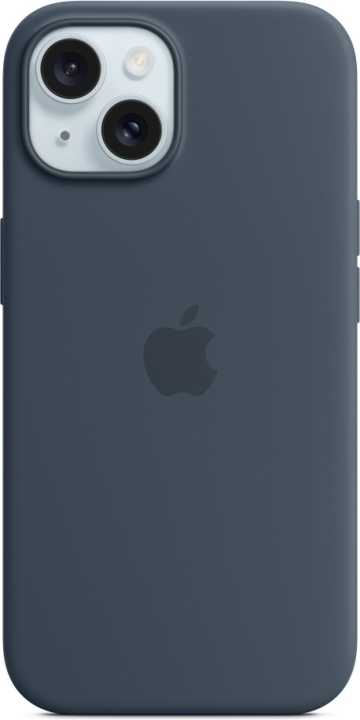 Apple iPhone 15 silikonetui med MagSafe, blå i gruppen SMARTTELEFON & NETTBRETT / Mobilbeskyttelse / Apple / iPhone 15 hos TP E-commerce Nordic AB (C48016)