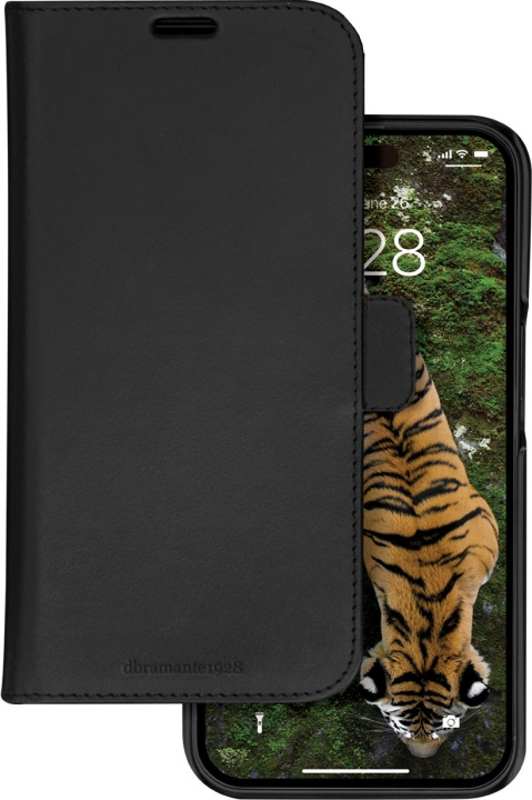 Dbramante1928 Lynge, plånbok och skyddsfodral, iPhone 15 Pro Max, svart i gruppen SMARTTELEFON & NETTBRETT / Mobilbeskyttelse / Apple / iPhone 15 hos TP E-commerce Nordic AB (C48112)