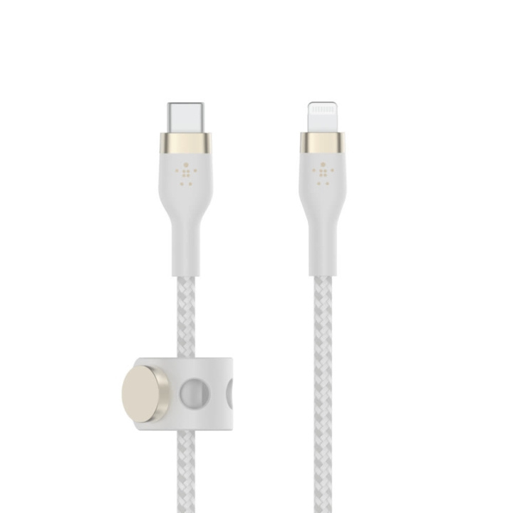 Belkin BOOST CHARGE USB-C til LTG_flettet silikon, 3 m, hvit i gruppen SMARTTELEFON & NETTBRETT / Ladere og Kabler / Kabler / Kabler Lightning hos TP E-commerce Nordic AB (C48192)