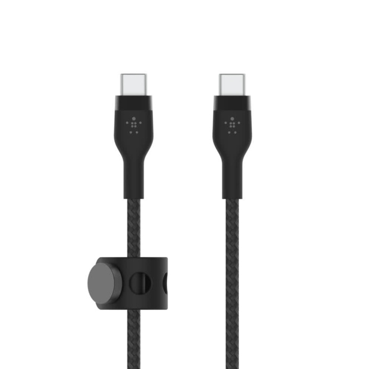 Belkin BOOST CHARGE USB-C til USB-C 2.0 Flettet silikon, 2 m, svart i gruppen Datautstyr / Kabler og adaptere / USB / USB-C hos TP E-commerce Nordic AB (C48196)