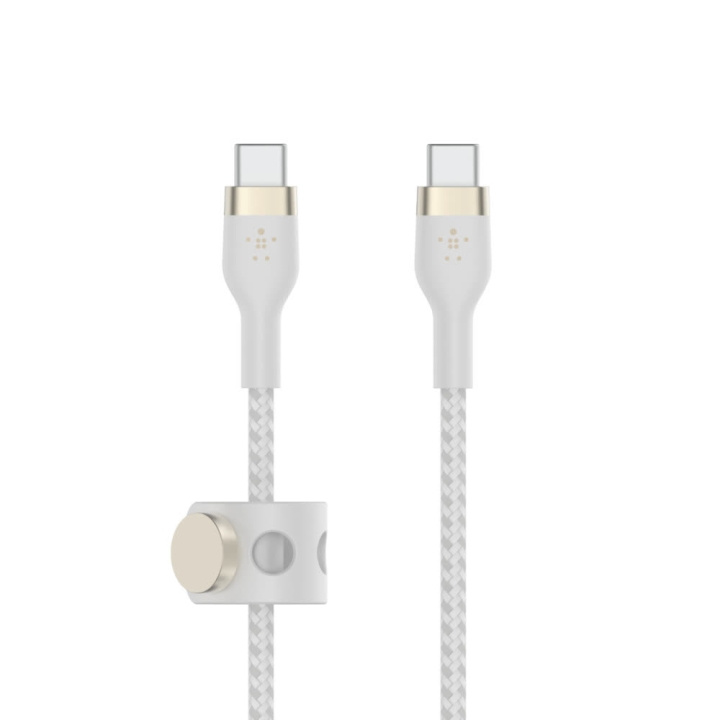 Belkin BOOST CHARGE USB-C til USB-C 2.0 Flettet silikon, 2 m, hvit i gruppen Datautstyr / Kabler og adaptere / USB / USB-C hos TP E-commerce Nordic AB (C48198)