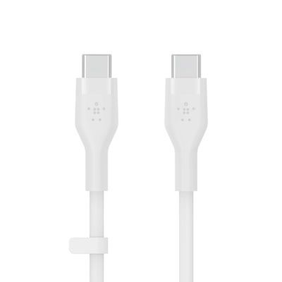 Belkin BOOST CHARGE USB-C to USB-C Silicone Cable 3M, White i gruppen Datautstyr / Kabler og adaptere / USB / USB-C hos TP E-commerce Nordic AB (C48202)