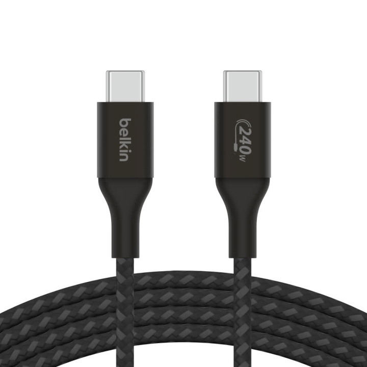 Belkin BOOST CHARGE 240W USB-C to USB-C Cable, 1m, Black i gruppen Datautstyr / Kabler og adaptere / USB / USB-C hos TP E-commerce Nordic AB (C48206)