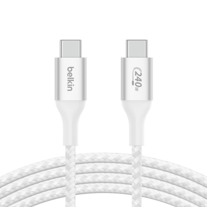 Belkin BOOST CHARGE 240W USB-C til USB-C-kabel, 2 m, hvit i gruppen Datautstyr / Kabler og adaptere / USB / USB-C hos TP E-commerce Nordic AB (C48209)