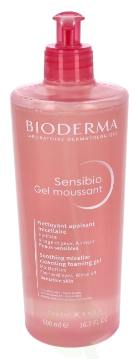 Biotherm Bioderma Sensibio Gel Moussant 500 ml Soothing Micellar Cleansing Foaming Gel Face And Eyes. Rinse off, Sensitive Skin i gruppen HELSE OG SKJØNNHET / Hudpleie / Kroppspleie / Body lotion hos TP E-commerce Nordic AB (C48314)