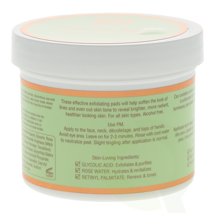 Pixi Glow Peel Pads 60 Piece 60 Pads - For All Skin Types, Alcohol Free i gruppen HELSE OG SKJØNNHET / Hudpleie / Ansikt / Rengjøring hos TP E-commerce Nordic AB (C48511)