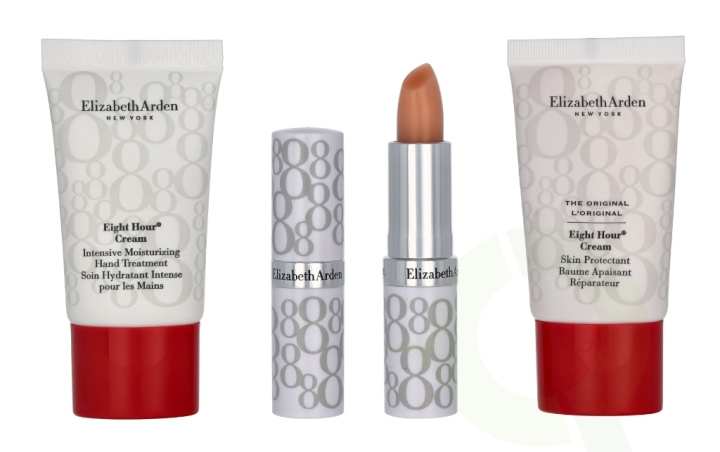 Elizabeth Arden E.Arden Eight Hour Set 33.7 ml Skin Protectant 15ml/Hand Treatment 15ml/Lip Protectant Stick 3,7gr i gruppen HELSE OG SKJØNNHET / Gavesett / Gavesett for henne hos TP E-commerce Nordic AB (C48639)