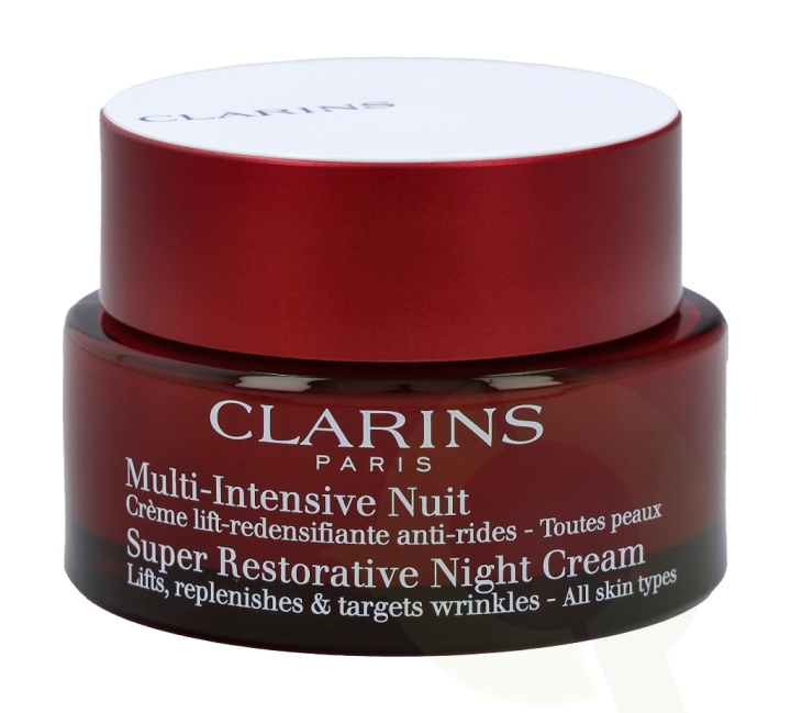 Clarins Super Restorative Night Cream 50 ml All Skin Types i gruppen HELSE OG SKJØNNHET / Hudpleie / Ansikt / Nattkrem hos TP E-commerce Nordic AB (C48813)