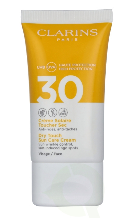 Clarins Dry Touch Sun Care Cream SPF30 50 ml Face , For All Skin Types i gruppen HELSE OG SKJØNNHET / Hudpleie / Soling / Solkrem hos TP E-commerce Nordic AB (C48895)