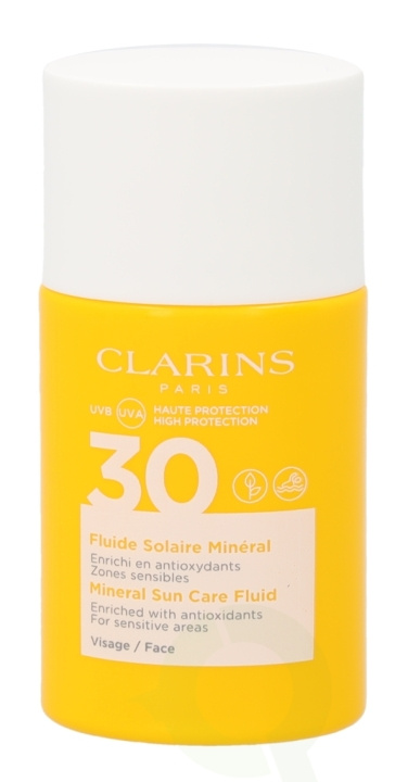 Clarins Mineral Sun Care Fluid SPF30 30 ml Face, For Sensitive Areas i gruppen HELSE OG SKJØNNHET / Hudpleie / Soling / Solkrem hos TP E-commerce Nordic AB (C48907)